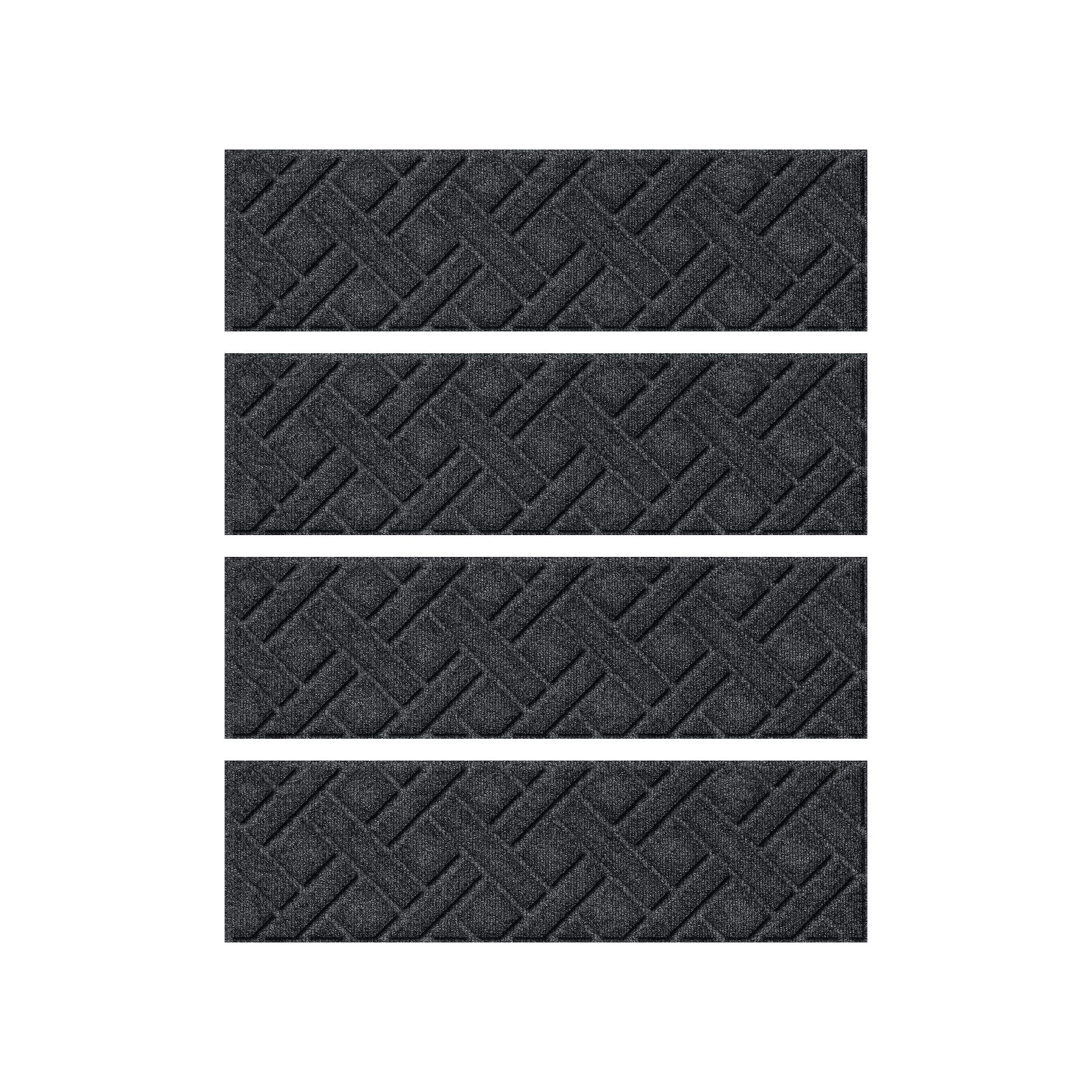 Bungalow Flooring WaterHog Lattice 8.5” x 30” Indoor/Outdoor Stair Trea