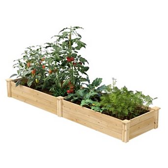 Pine Wood 2-ft X 8-ft Outdoor Raised Garden Bed Planter Frame