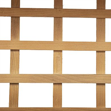 Raised Planter Bed with Trellis & Wheels 3-Tier Garden Planter for Patio or Deck, Natural, 41.25 in.