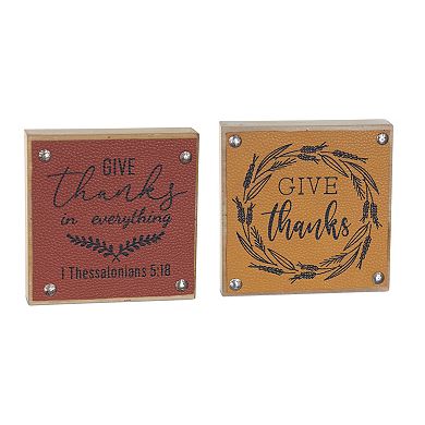 Give Thanks Harvest Sign (set Of 6)