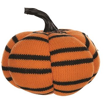 Plush Halloween Striped Pumpkin - Set of 4