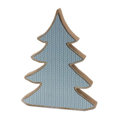 Wood Pine Tree Decor (Set Of 2)