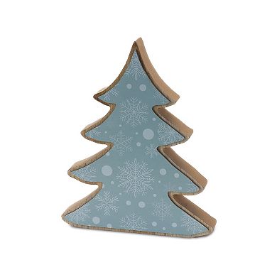Wood Pine Tree Decor (Set Of 2)