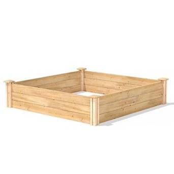 Outdoor Cedar Wood Raised Garden Bed Planter Box