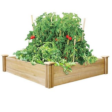 Outdoor Cedar Wood Raised Garden Bed Planter Box