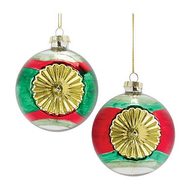 Glass Reflector Ball Ornament (Set Of 12)