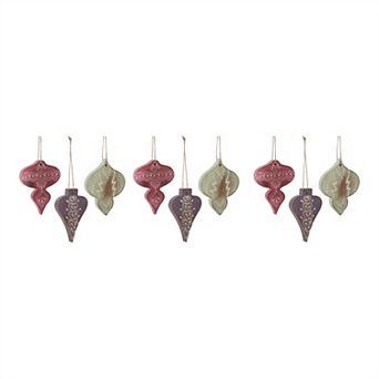 Wood Finial Ornament (set Of 12)