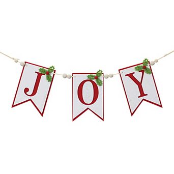 Joy Holiday Banner Garland 21"l