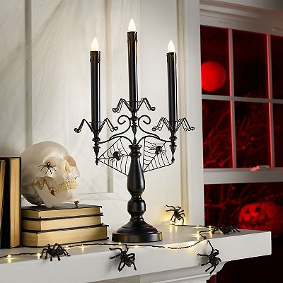 Halloween decor gothic decor spider shops candle holders dark romance candelabras