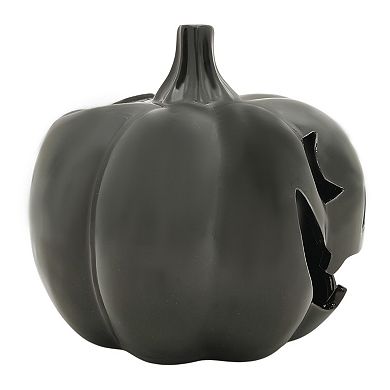 Celebrate Together™ Halloween Medium Black Pumpkin Solar Lantern