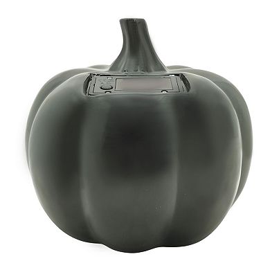 Celebrate Together™ Halloween Medium Black Pumpkin Solar Lantern