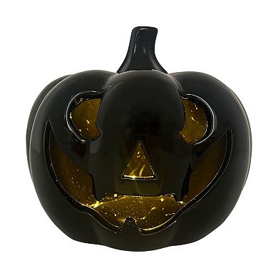 Celebrate Together™ Halloween Medium Black Pumpkin Solar Lantern