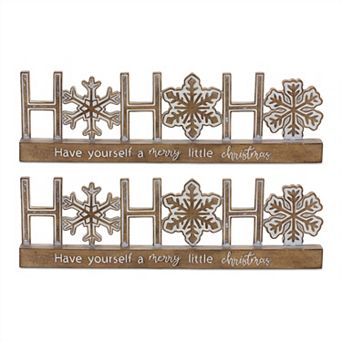 Ho Ho Ho Tabletop Sentiment Sign (set Of 2)