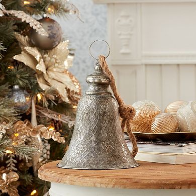 Rustic Metal Bell Ornament (set Of 2)