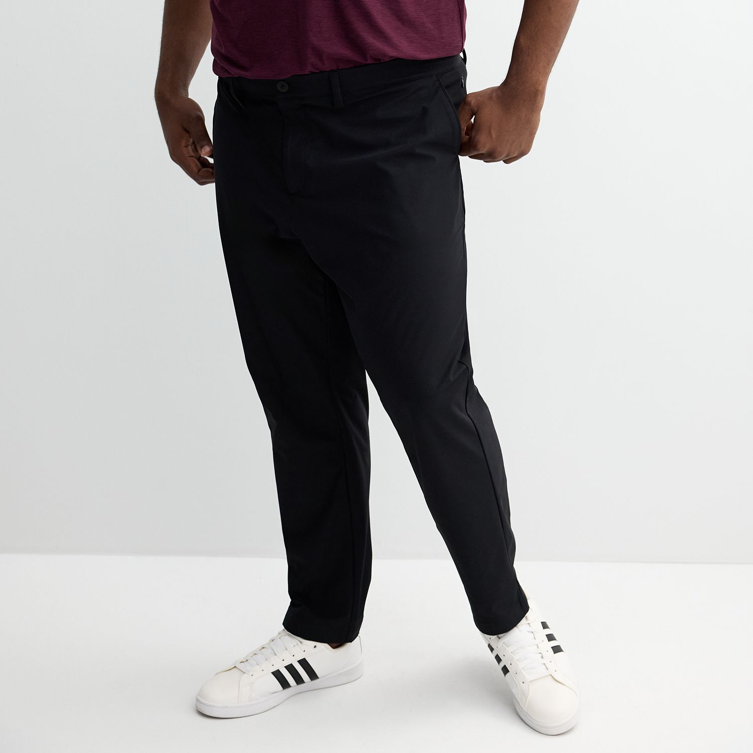 Мужские брюки FLX Big & Tall Premium Slim Fit Chino, цвет: Чёрный