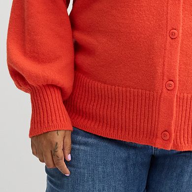 Plus Size Sonoma Goods For Life® Button-Front Cardigan