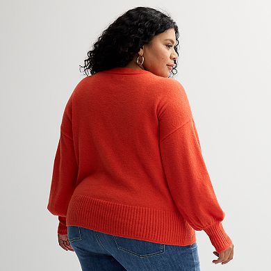 Plus Size Sonoma Goods For Life® Button-Front Cardigan
