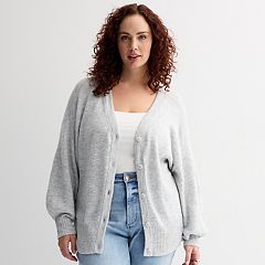 売れ筋商品|||２４セブンコンフォート ニット&セーター アウター レディース Plus Size Button Front Long Sleeve Cardigan Sweater Grey Auciccoo Plus Size Cardigan for Women Lace Long Sleeve