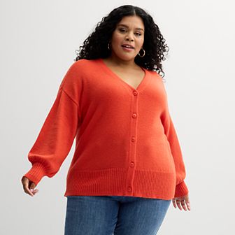 Plus Size Sonoma Goods For Life® Button-Front Cardigan