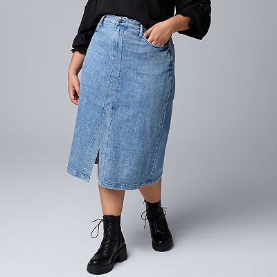 Midi Skirt And Denim Skirts At Kohl's Women's Simply Vera