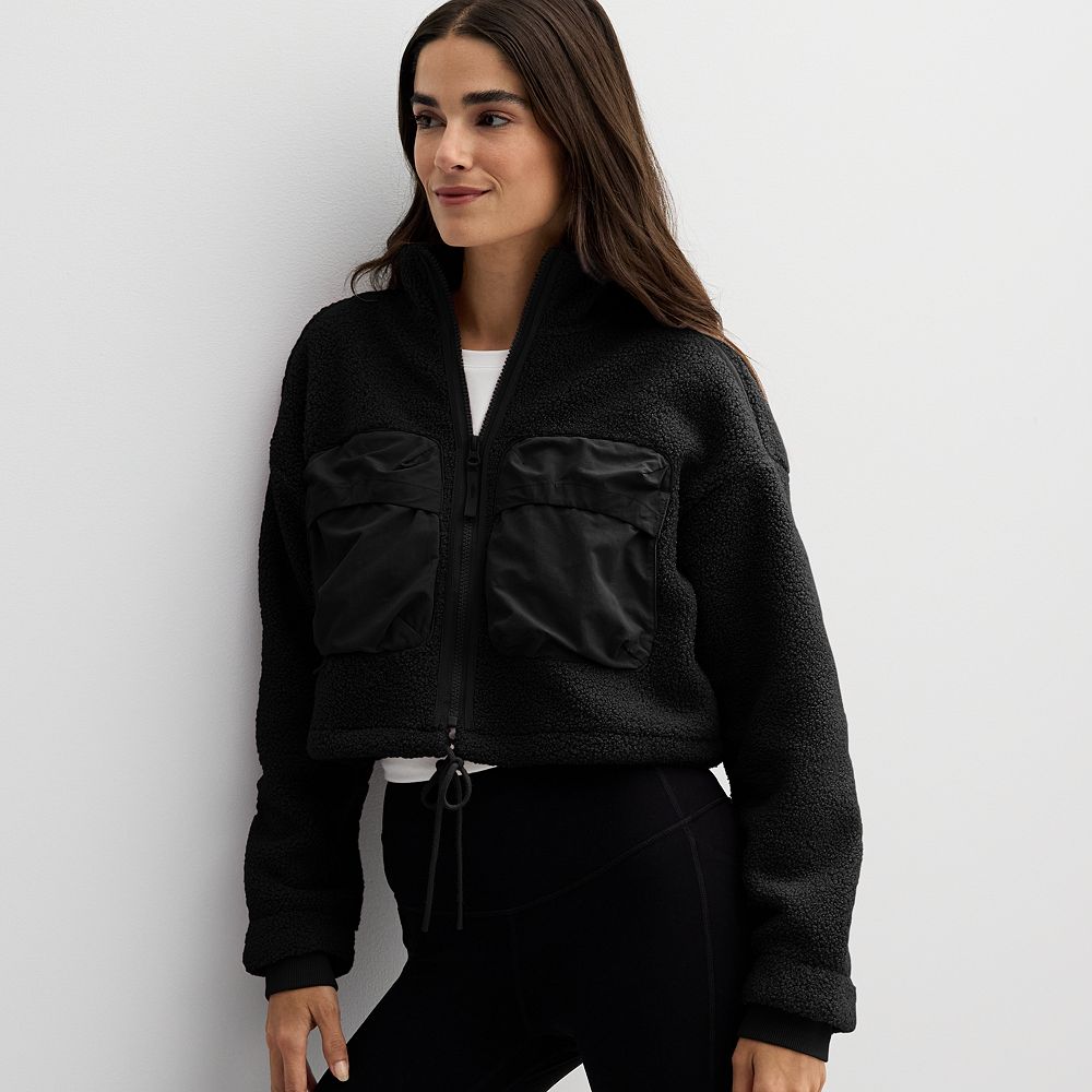 Women's FLX Mix Media Cropped High Pile Jacket