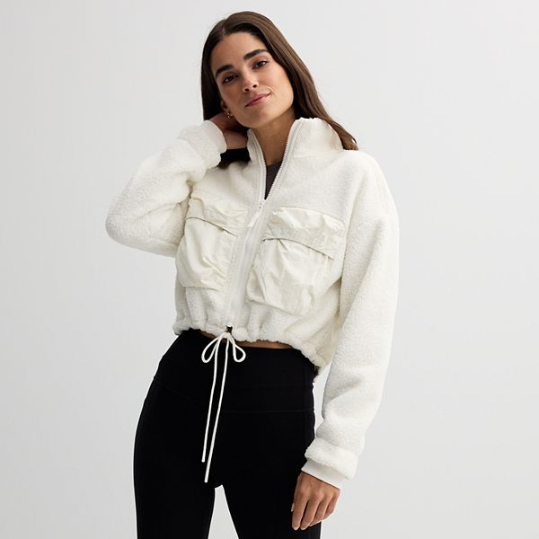 Women's FLX Mix Media Cropped High Pile Jacket