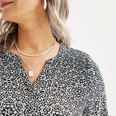 Women's Croft & Barrow® Smocked Shoulder Blouse