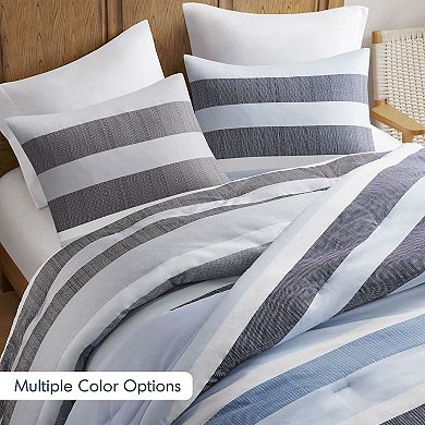 510 Design Blake Stripe Textured Print Comforter Set