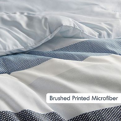 510 Design Blake Stripe Textured Print Comforter Set