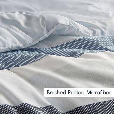510 Design Blake Stripe Textured Print Comforter Set