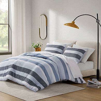 510 Design Blake Stripe Textured Print Comforter Set