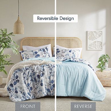 510 Design Gabby Reversible Floral Botanical Seersucker Comforter Set