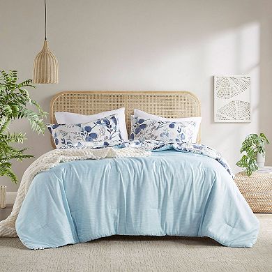 510 Design Gabby Reversible Floral Botanical Seersucker Comforter Set