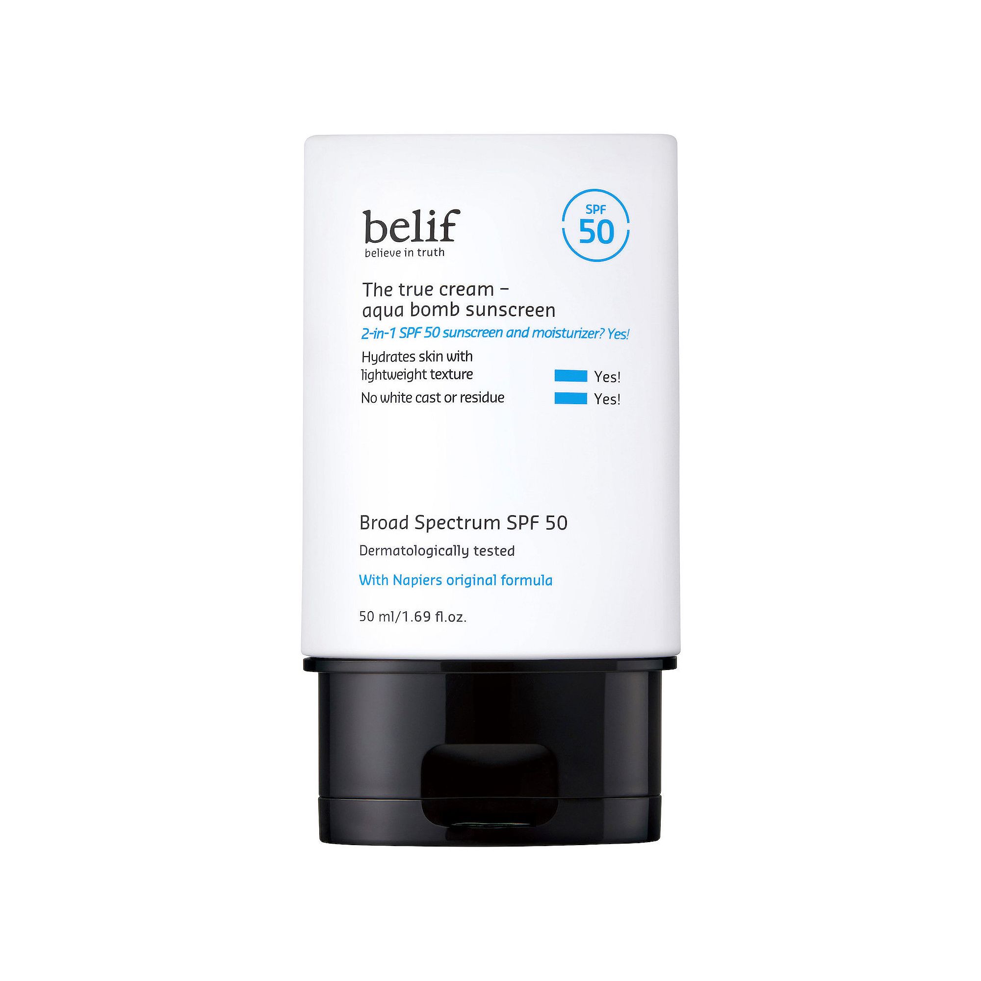 belif The True Cream Aqua Bomb SPF 45 Korean Moisturizer Face Sunscreen, Si