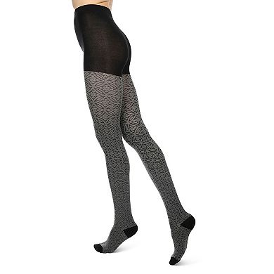 Women's Flattering Floral and Circular Pattern Sweater Tights