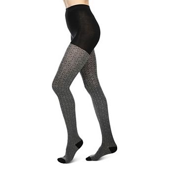 Women's Flattering Floral and Circular Pattern Sweater Tights