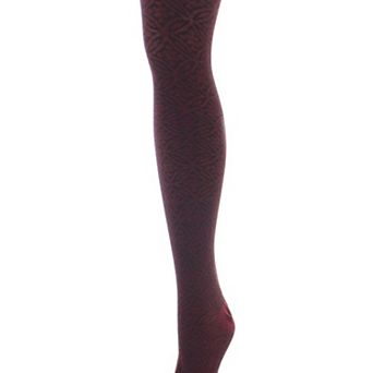 Women's Flattering Floral and Circular Pattern Sweater Tights
