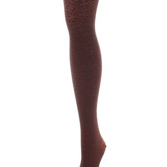 Women's Flattering Floral and Circular Pattern Sweater Tights