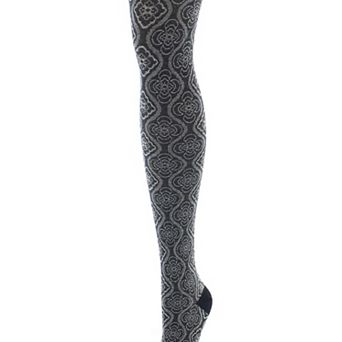 Trellis Patterned Cotton Blend Sweater Tights