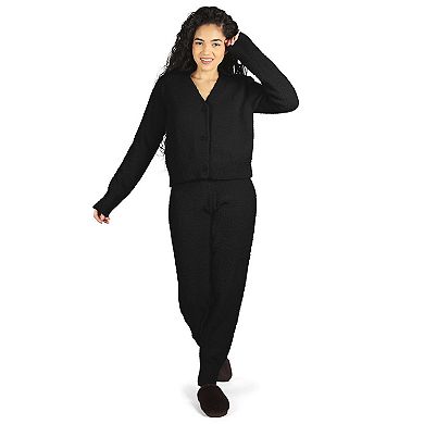 Women's Cozy Knit V-neck Button-down Cardigan Sweater