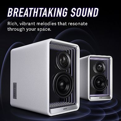 Edifier Qr65 Active Monitor Speakers With 65w Gan Fast Charger Function, Bluetooth Computer Speakers