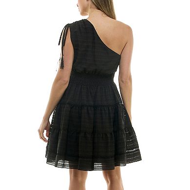 Women's Taylor Stripe Seersucker Dress with Smocking Waist