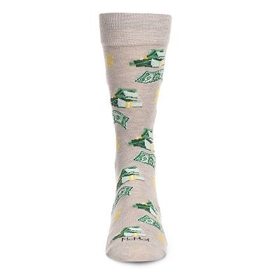 Money Bags Cash Print Men's Crew Socks