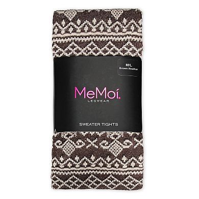 Holiday Snowflake Patterned Cotton Blend Sweater Tights