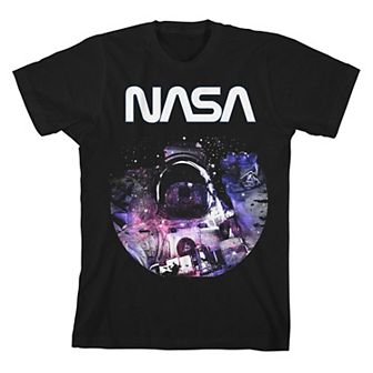 Girl's 7-16 NASA Astronaut Worm Logo Short Sleeve Tee