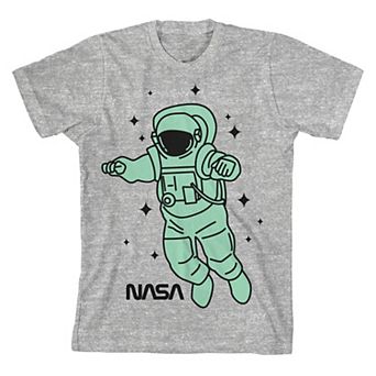 Girl's 7-16 NASA Green Astronaut Short Sleeve Tee