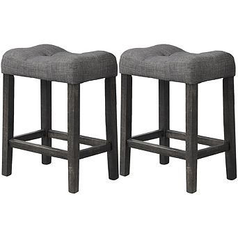Best Master Furniture Vitaliya 24" Wood Counter Stool (Set of 2)