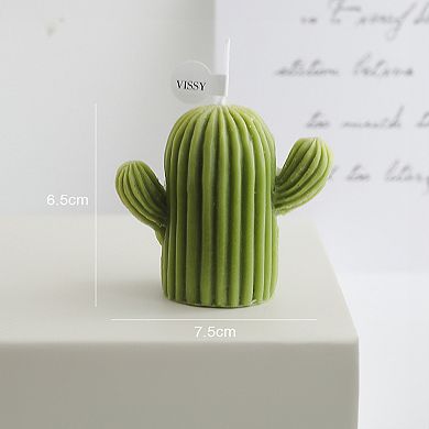 Cactus Shaped Scented Candle, Handmade Soy Wax Aesthetic Candles