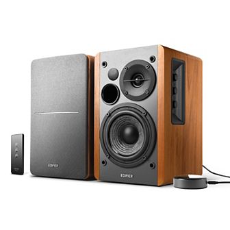 Edifier R1280t Powered Bookshelf Speakers With Wiim Mini Wi-fi Audio Streamer