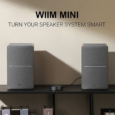 Edifier R1280t Powered Bookshelf Speakers With Wiim Mini Wi-fi Audio Streamer